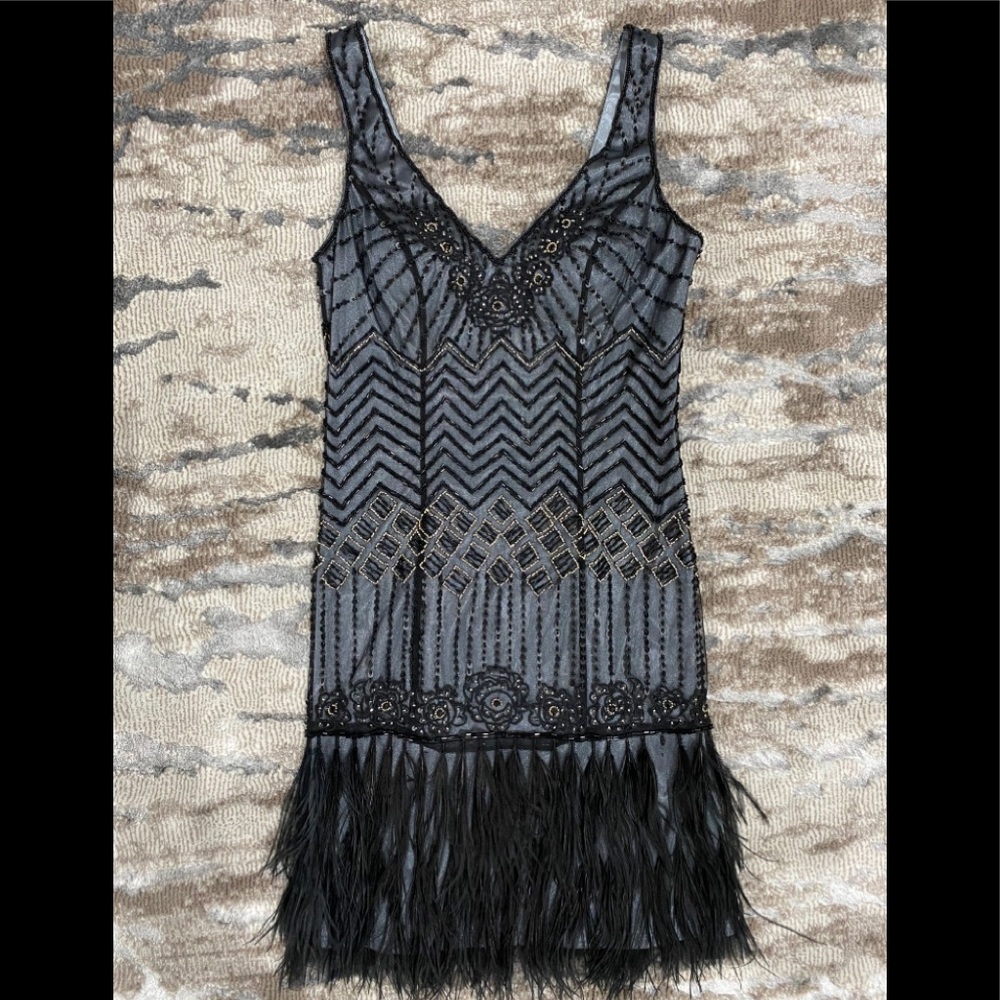 Sue Wong Black Mini Dress